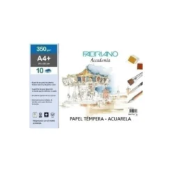 BLOC DE DIBUJO ACUARELA SADIPAL FABRIANO DIN A4+ 10 HOJAS 350 GR ENCOLADO GRANO SUAVE