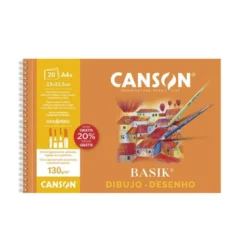 Bloc de dibujo espiral Basik Canson Din A4 20 hojas 130 gr