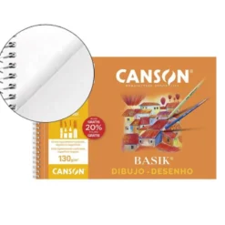 Bloc de dibujo espiral Basik Canson Din A4 20 hojas 130 gr