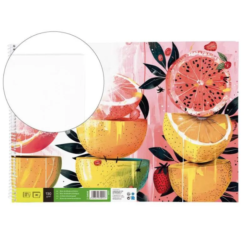 Bloc de dibujo Liderpapel Din A3 20 hojas 130 gr