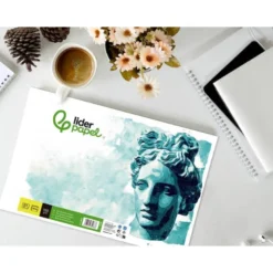 Bloc de dibujo Liderpapel encolado Din A4 30 hojas 120 gr sin recuadro