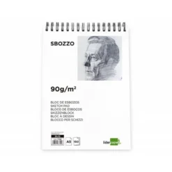 BLOC DE DIBUJO LIDERPAPEL ESBOZOS ESPIRAL DIN A5 100 HOJAS 90 GR SIN RECUADRO