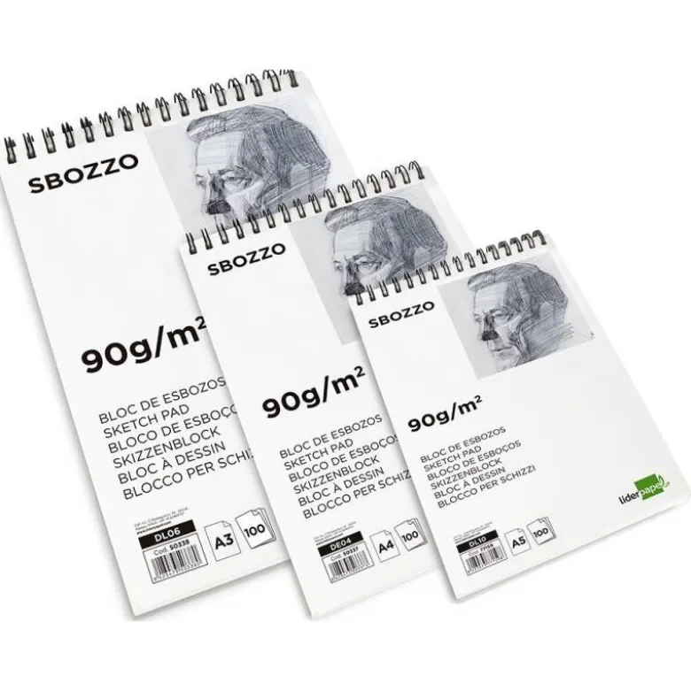 Bloc de dibujo Liderpapel esbozos Din A3 100 hojas 90 gr