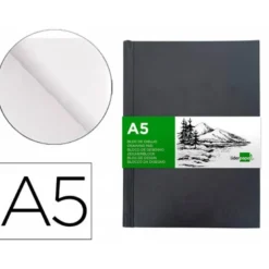 BLOC DE DIBUJO LIDERPAPEL ESBOZOS DIN A5 100 HOJAS 100 GR COLOR NEGRO