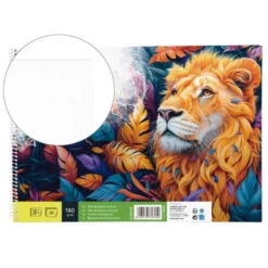 Bloc de dibujo Liderpapel espiral Folio 20 hojas 180 gr sin recuadro perforado