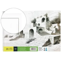 Bloc de dibujo Liderpapel espiral Folio 20 hojas 180 gr con recuadro