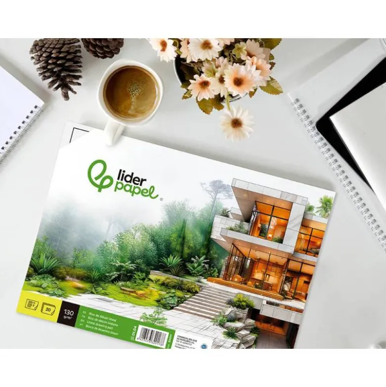Bloc de dibujo Liderpapel Folio 20 hojas 130gr