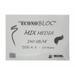 BLOC DE DIBUJO MULTITECNICAS MICHEL ECONOBLOC MIX MEDIA DIN A3 100 HOJAS 240 GR ENCOLADO