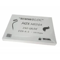 BLOC DE DIBUJO MULTITECNICAS MICHEL ECONOBLOC MIX MEDIA DIN A3 100 HOJAS 240 GR ENCOLADO