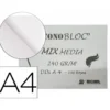 BLOC DE DIBUJO MULTITECNICAS MICHEL ECONOBLOC MIX MEDIA DIN A4 100 HOJAS 240 GR ENCOLADO