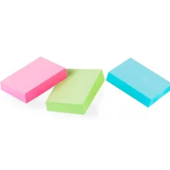 BLOC DE NOTAS ADHESIVAS QUITA Y PON Q-CONNECT 38X51 MM 100% PAPEL RECICLADO COLORES PASTELES EN CAJA DE CARTON