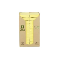 Bloc de notas adhesivas quita y pon recicladas en torre post-it 38 x 51 mm 24 blocs 653 papel reciclado