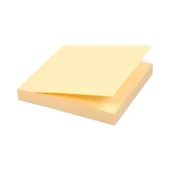 BLOC DE NOTAS ADHESIVAS QUITA Y PON Q-CONNECT 76X76 MM 100% PAPEL RECICLADO AMARILLO EN CAJA DE CARTON