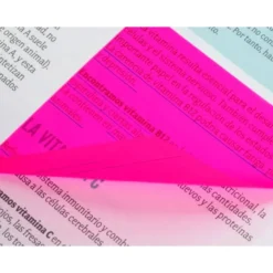 BLOC DE NOTAS ADHESIVAS QUITA Y PON MILAN 76X76 MM REMOVIBLE PLASTICO TRANSLUCIDO ROSA FLUOR 50
