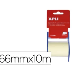 BLOC DE NOTAS ADHESIVAS QUITA Y PON APLI 60 MM X10 MT COLOR AMARILLO EN ROLLO