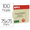 BLOC DE NOTAS ADHESIVAS QUITA Y PON APLI 75X75 MM ZIG ZAG AMARILLO CON 100 HOJAS