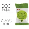 BLOC DE NOTAS ADHESIVAS QUITA Y PON APLI 70X70 MM COMIC 4 COLORES FLUORESCENTE CON 200 HOJAS