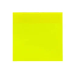 BLOC DE NOTAS ADHESIVAS QUITA Y PON Q-CONNECT 76X76 MM REMOVIBLE PLASTICO TRANSLUCIDO AMARILLO NEON CON