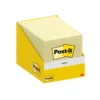 BLOC DE NOTAS ADHESIVAS QUITA Y PON POST-IT 76X76 MM 100 HOJAS AMARILLO CANARIO RETRACTILADO INDIVIDUALMENTE