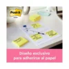 BLOC DE NOTAS ADHESIVAS QUITA Y PON POST-IT 76X127 MM 100 HOJAS AMARILLO CANARIO RETRACTILADO INDIVIDUALMENTE