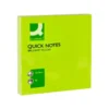 Bloc de notas adhesivas quita y pon q-connect 76x76 mm color verde neon 80 hojas