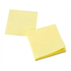 Bloc de notas adhesivas quita y pon q-connect 76x76 mm color amarillo con 400 hojas