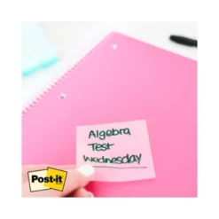 BLOC DE NOTAS ADHESIVAS QUITA Y PON POST-IT 73X73 MM 36 HOJAS TRANSPARENTE AZUL LAVADO VAQUERO