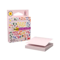 BLOC DE NOTAS ADHESIVAS QUITA Y PON POST IT Z-NOTAS SUPER STICKY 100% PEFC 76X76 MM DISPENSADOR 90 HOJAS ROSA