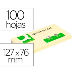 Bloc de notas adhesivas quita y pon q-connect 76x127 mm con 100 hojas