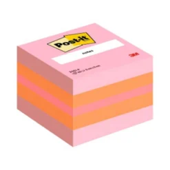 Bloc de notas adhesivas quita y pon post-it 51x51 mm minicubo rosa 400 hojas