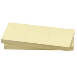 Bloc de notas adhesivas quita y pon q-connect 38x51 mm con 100 hojas color amarillo