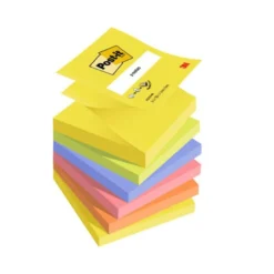 Bloc de notas adhesivas Z-Notes Post-it ®. Colores surtidos