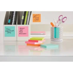 Bloc de notas adhesivas Z-Notes Post-it ®. Colores surtidos