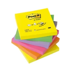 Bloc de notas adhesivas Z-Notes Post-it ®. Colores surtidos