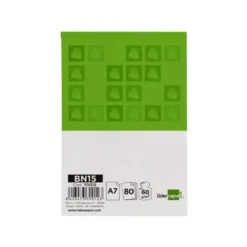 Bloc de notas Din A7 encolado Liderpapel 80 hojas cuadricula 4 mm