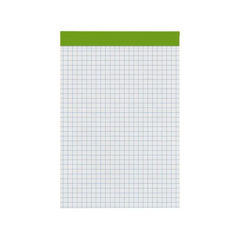 Bloc de notas Din A6 encolado marca Liderpapel 80 hojas cuadricula 4 mm