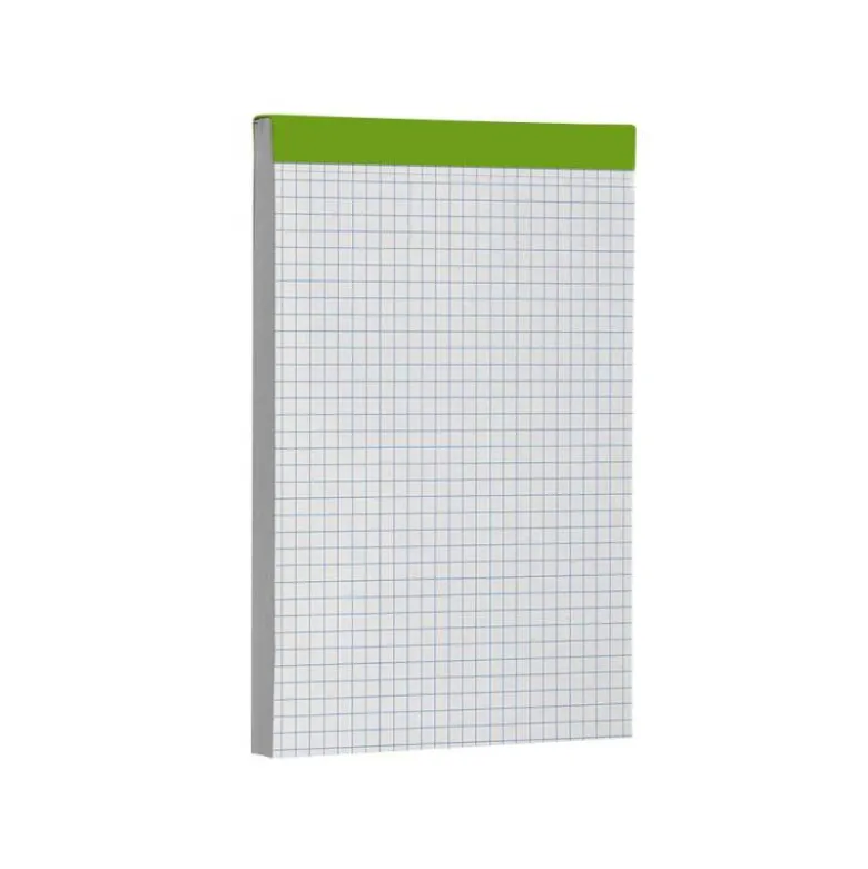 Bloc de notas Din A6 encolado marca Liderpapel 80 hojas cuadricula 4 mm