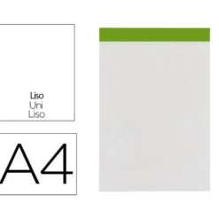 Bloc de notas Din A4 encolado marca Liderpapel liso 80 hojas