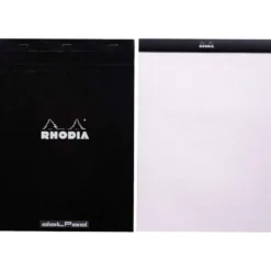 Bloc de notas perforado Rhodia Din A5 liso Negro