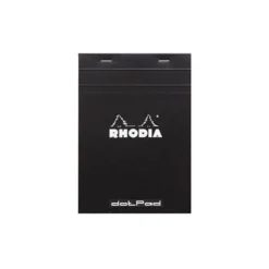 Bloc de notas perforado Rhodia Din A5 liso Negro