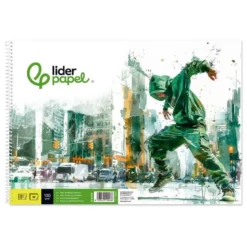 BLOC DIBUJO LIDERPAPEL ARTISTICO URBAN ESPIRAL 230X325MM 20 HOJAS 130G/M2 SIN RECUADRO PERFORADO