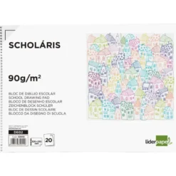 Bloc dibujo Liderpapel de DIN A4 20 hojas 90 gr