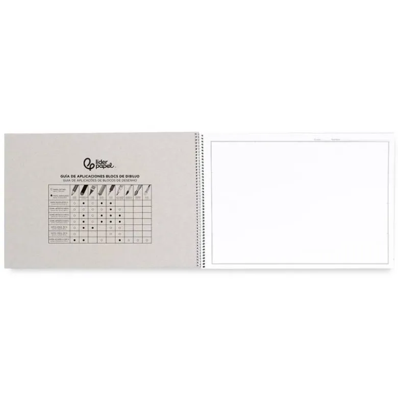 BLOC DIBUJO LIDERPAPEL LINEAL VANGUARDIA 230X325MM 20 HOJAS 130G/M2 CON RECUADRO PERFORADO