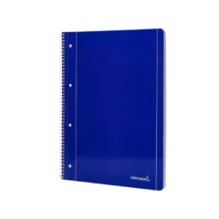 Bloc Din A4 espiral Microperforado Tapa azul Liderpapel 80 hojas