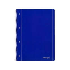 Bloc Din A4 espiral Microperforado Tapa azul Liderpapel 80 hojas