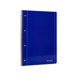 Bloc Din A4 espiral Microperforado Tapa azul Liderpapel 80 hojas