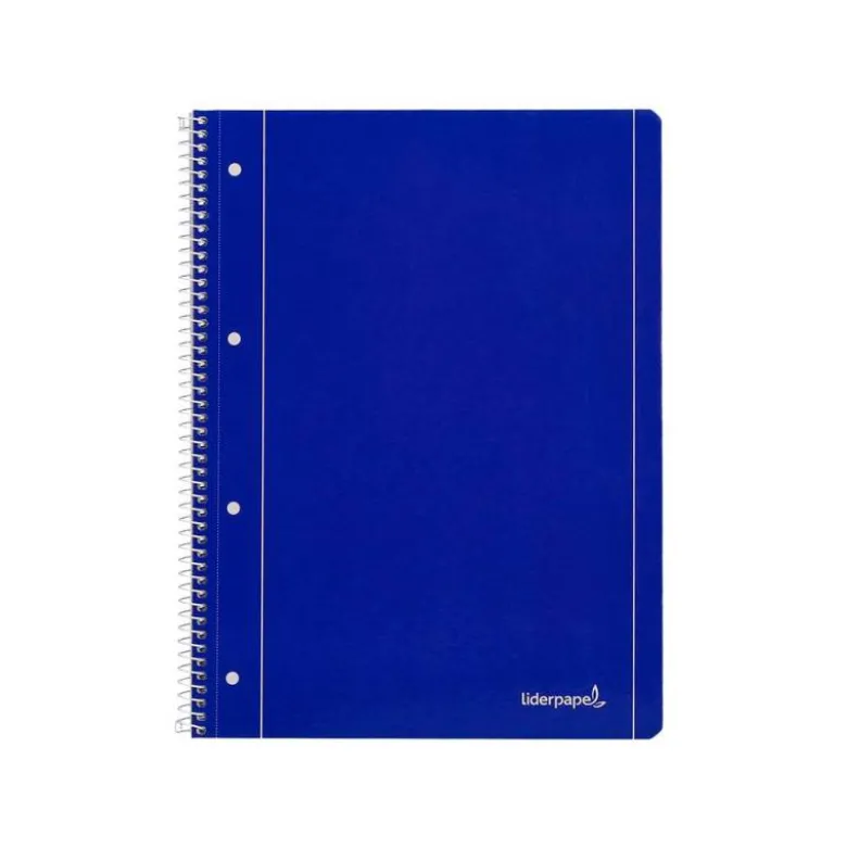 Bloc Din A4 espiral Microperforado Tapa azul Liderpapel 80 hojas