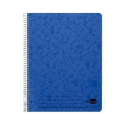 Bloc espiral Liderpapel Folio 100 hojas tapa cartoncillo azul