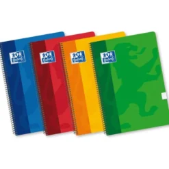 Bloc espiral Oxford cartoncillo tamaño cuarto 80 hojas Cuadricula 4mm