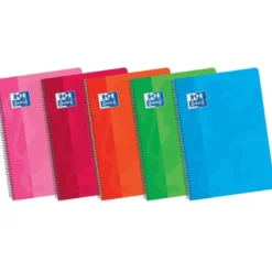 Bloc espiral Oxford cartoncillo tamaño cuarto 80 hojas Cuadricula 4mm